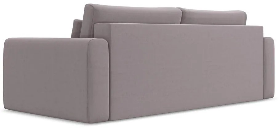 Levendula színű bársony kinyitható-tárolóhelyes kanapé 238 cm Kapua – Makamii