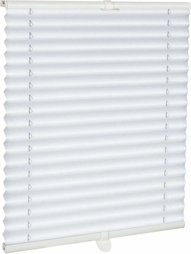 Pliszírozott Roló Fehér Non-invazív Redőny Méret 40 x 120 cm