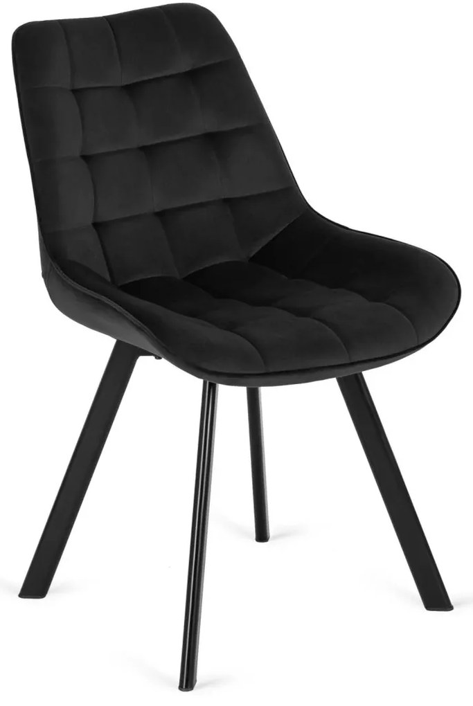 Étkezőszék Fekete Bársony kárpittal RICK (lux 02)