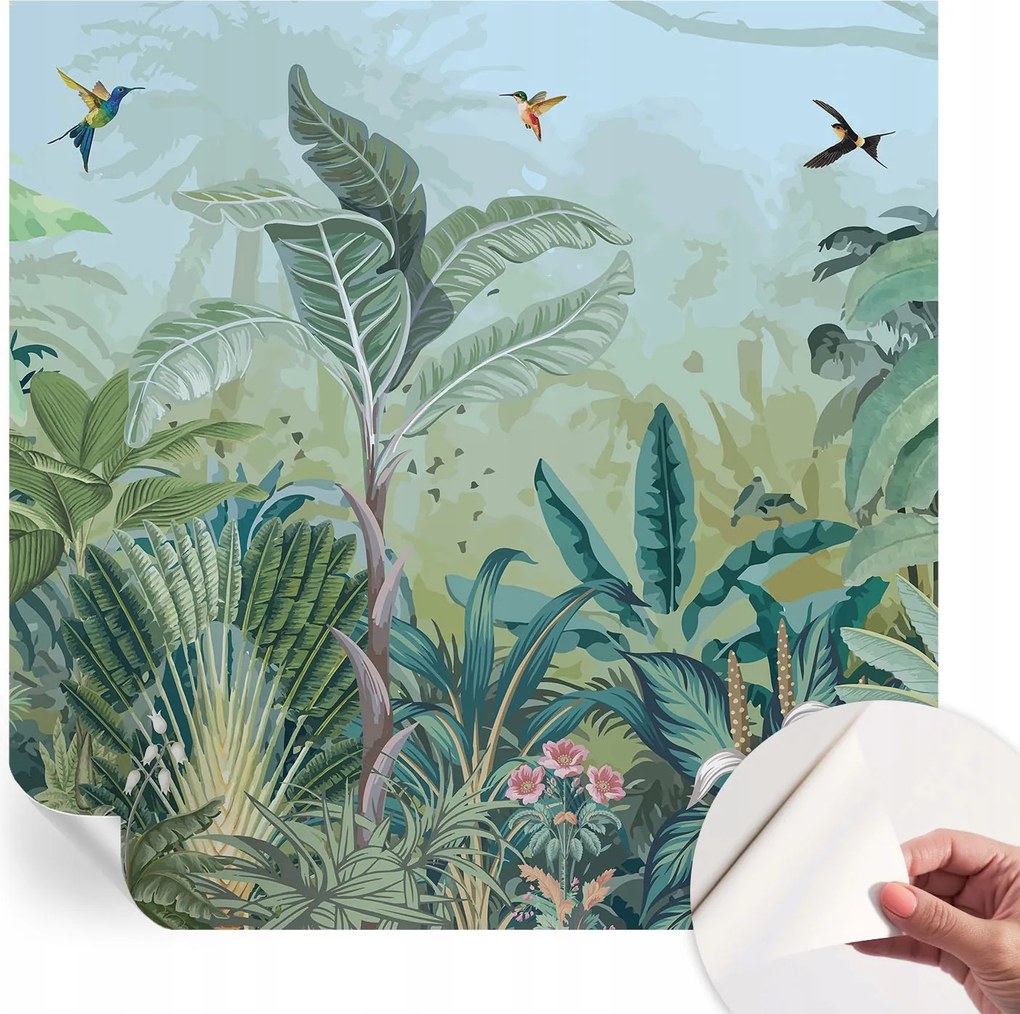 Öntapadós tapéta 3D fali furnér Trópusi természet 250x250 cm