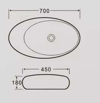 AREZZO design ELINA 70x45 mosdótál