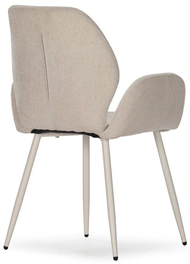 Bézs kárpitozott étkezőfotel szett 2 db-os Ansu – Marckeric