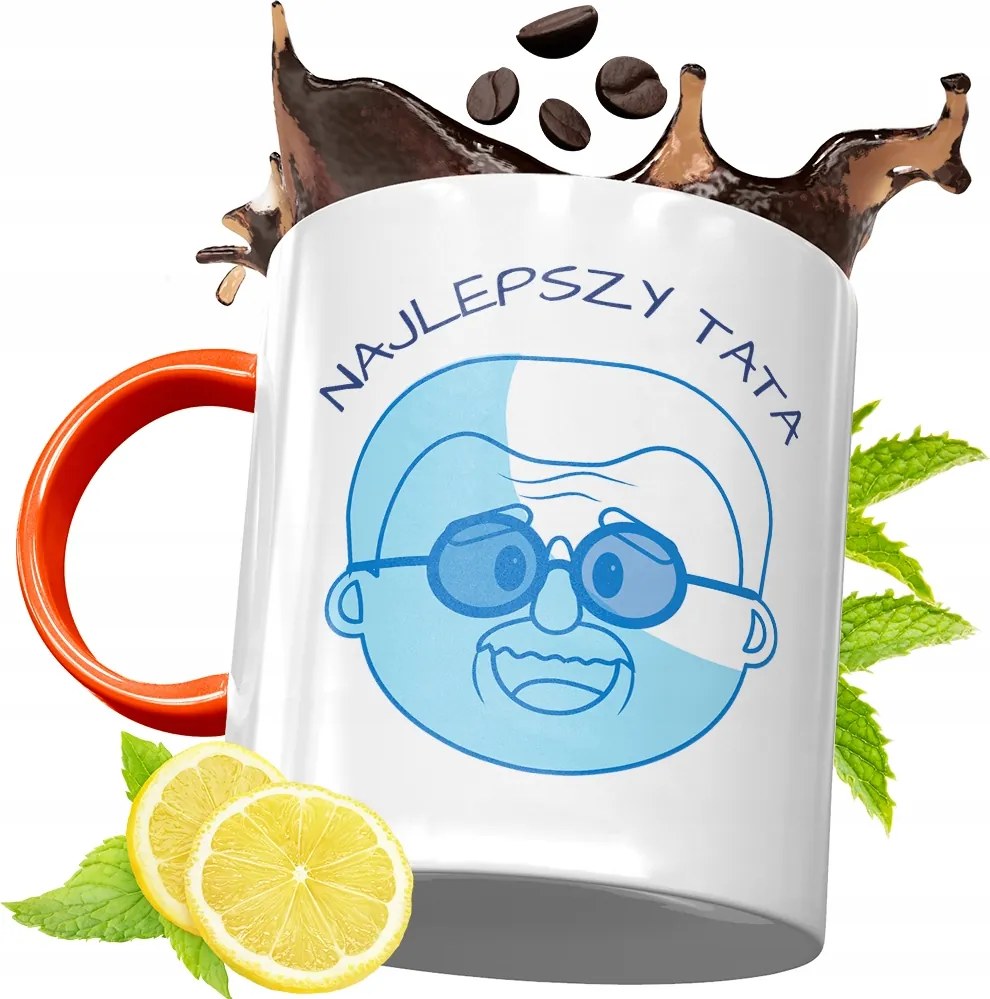 Narancssárga Bögre Apák Napjára Ajándék fényképes nyomtatással