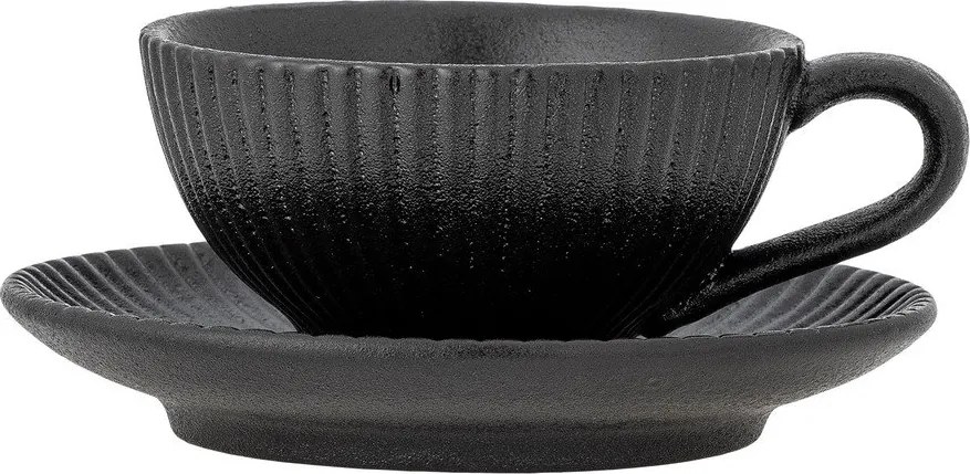 Fekete kerámia csésze cappucinóhoz 200 ml Neri – Bloomingville
