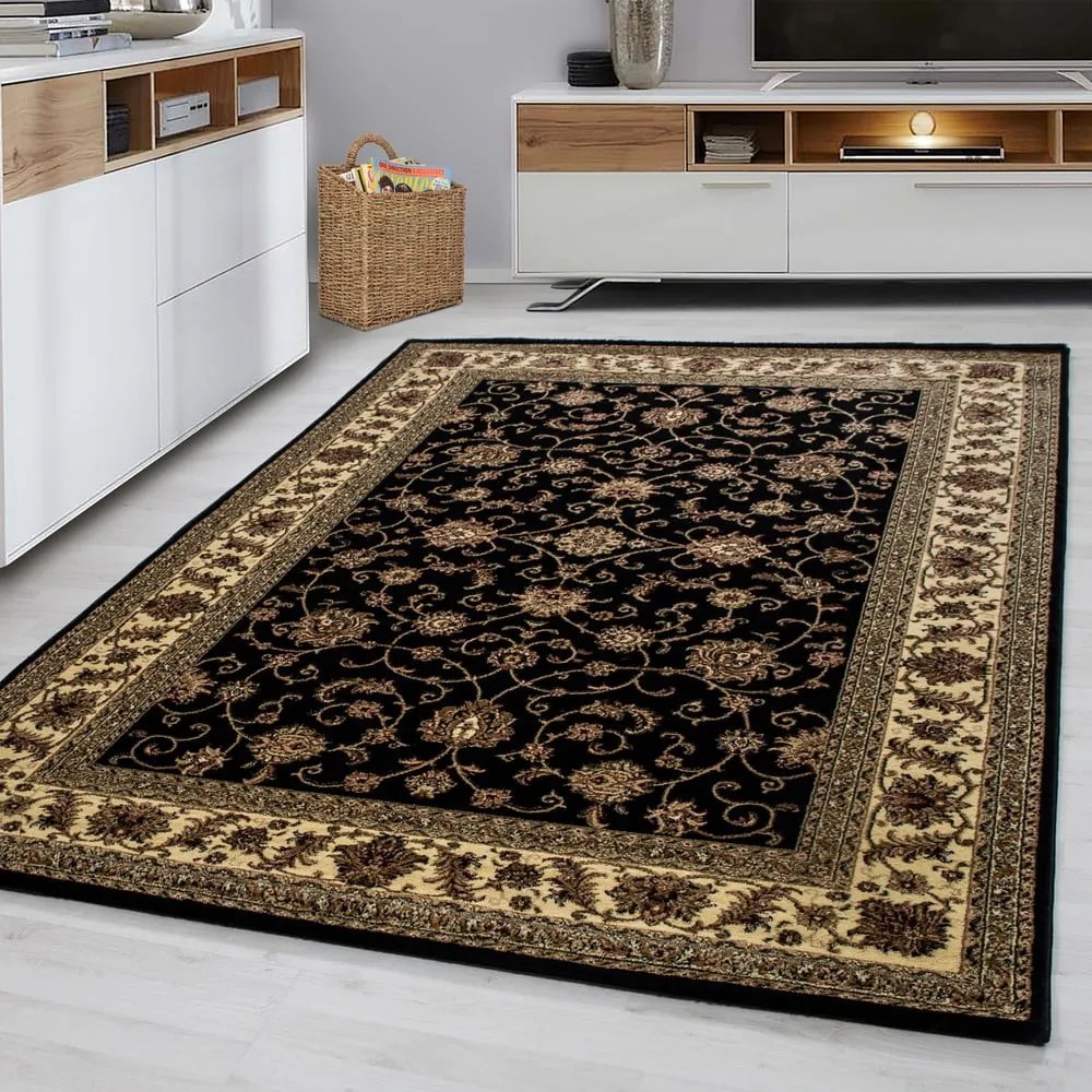 Fekete-aranyszínű szőnyeg 80x150 cm Marrakesh – Ayyildiz Carpets