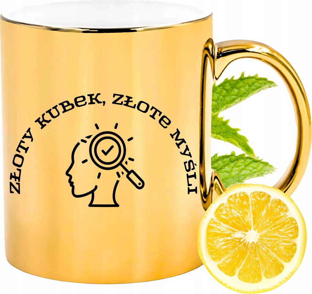 Arany Bögre Csillogó Arany Gondolatok Ajándék Nyomtatott Fotóval