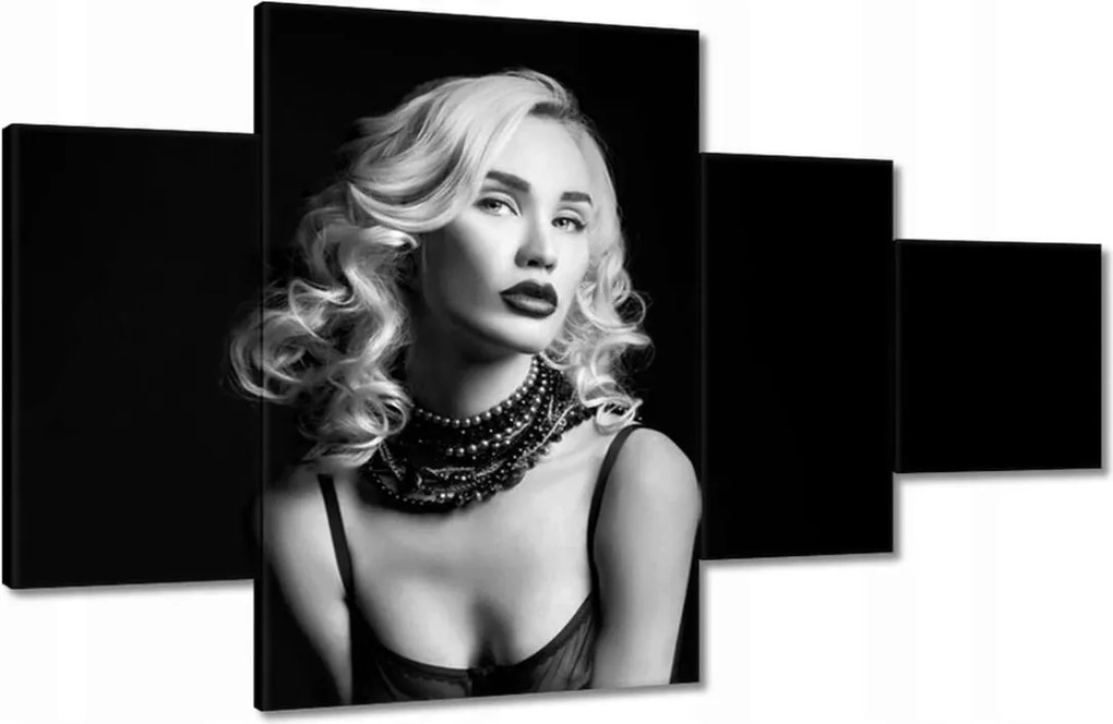 Vászonkép 130x80 Nő fekete-fehérben