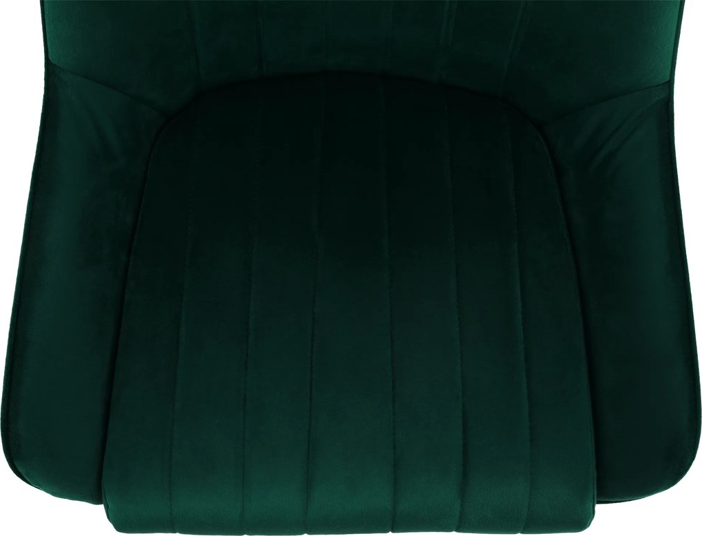 Étkezőszék, smaragd/gold króm-arany, PERLIA