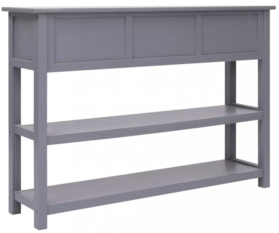 szürke tömör császárfa tálalószekrény 108 x 30 x 76 cm