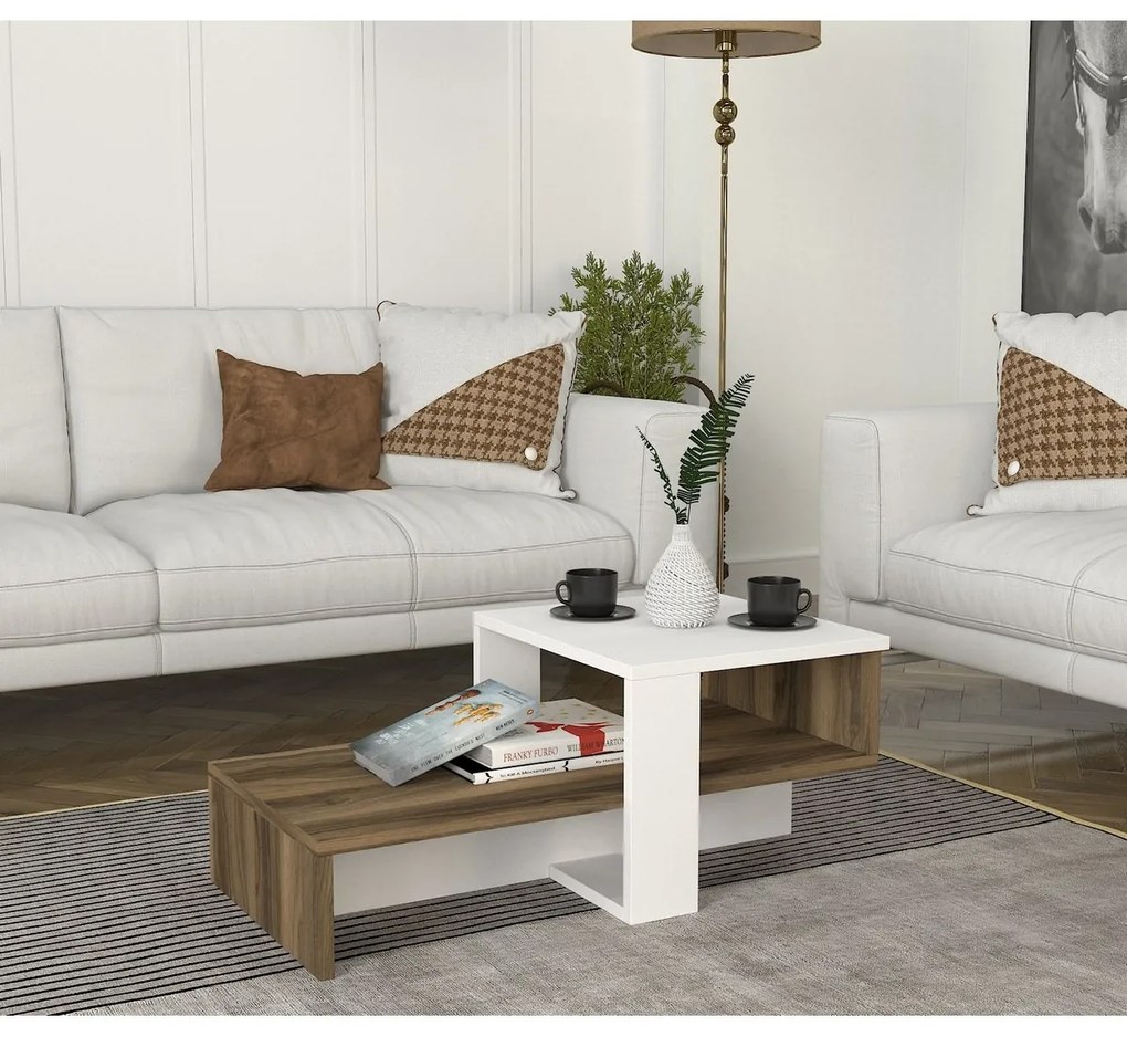 Chain White and Walnut konferenciaasztal