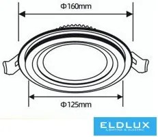 UNIVERSO Köralakú süllyesztett LED panel 12w 1100lm CCT IP20 fehér