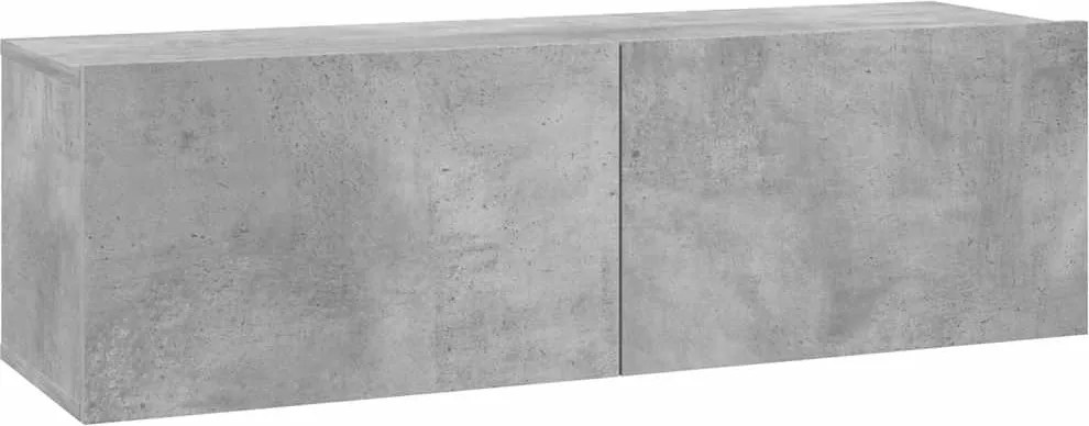 vidaXL betonszürke szerelt fa TV-szekrény 100 x 30 x 30 cm