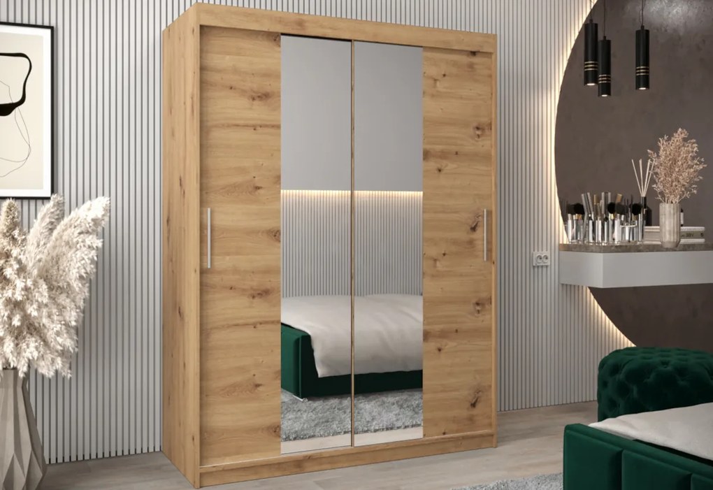 MORI 3 ruhásszekrény, 200x200x62, tölgy artisan