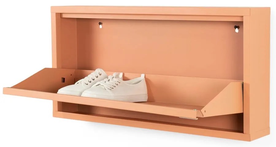 Lazacszínű fém billenő ajtós cipőtartó 75x37,5x12,5 cm Billy – Spinder Design