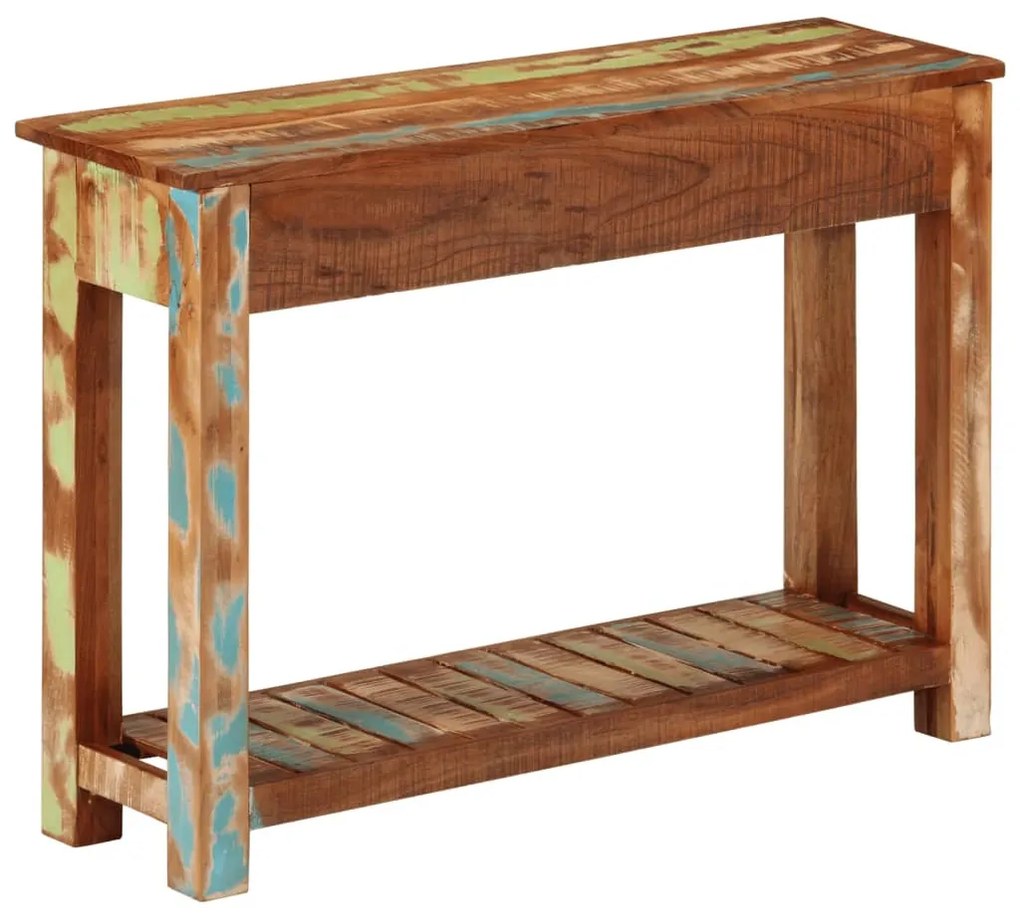 tömör újrahasznosított fa tálalóasztal 110x30x76 cm