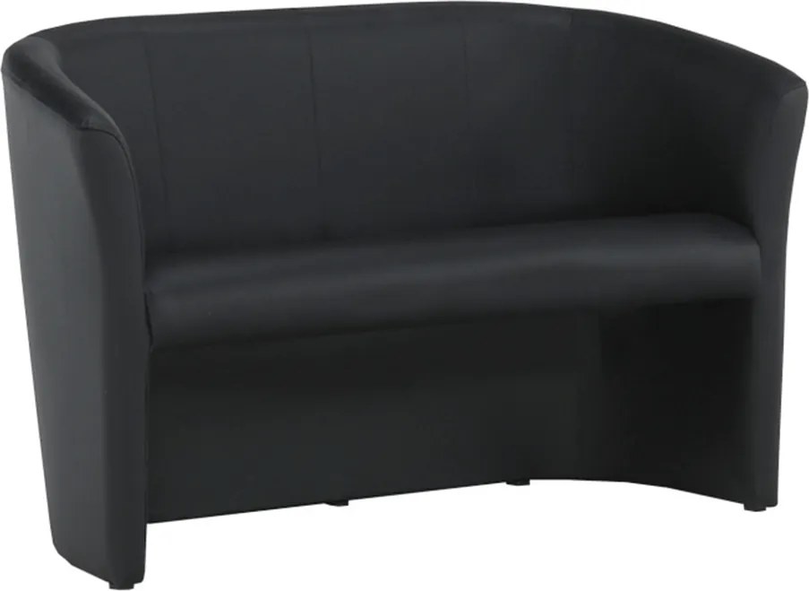 Klub duplafotel, fekete textilbőr, CUBA