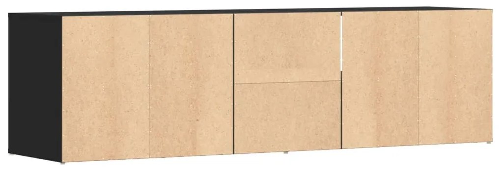 fekete szerelt fa sarokszekrény 160 x 40 x 45 cm