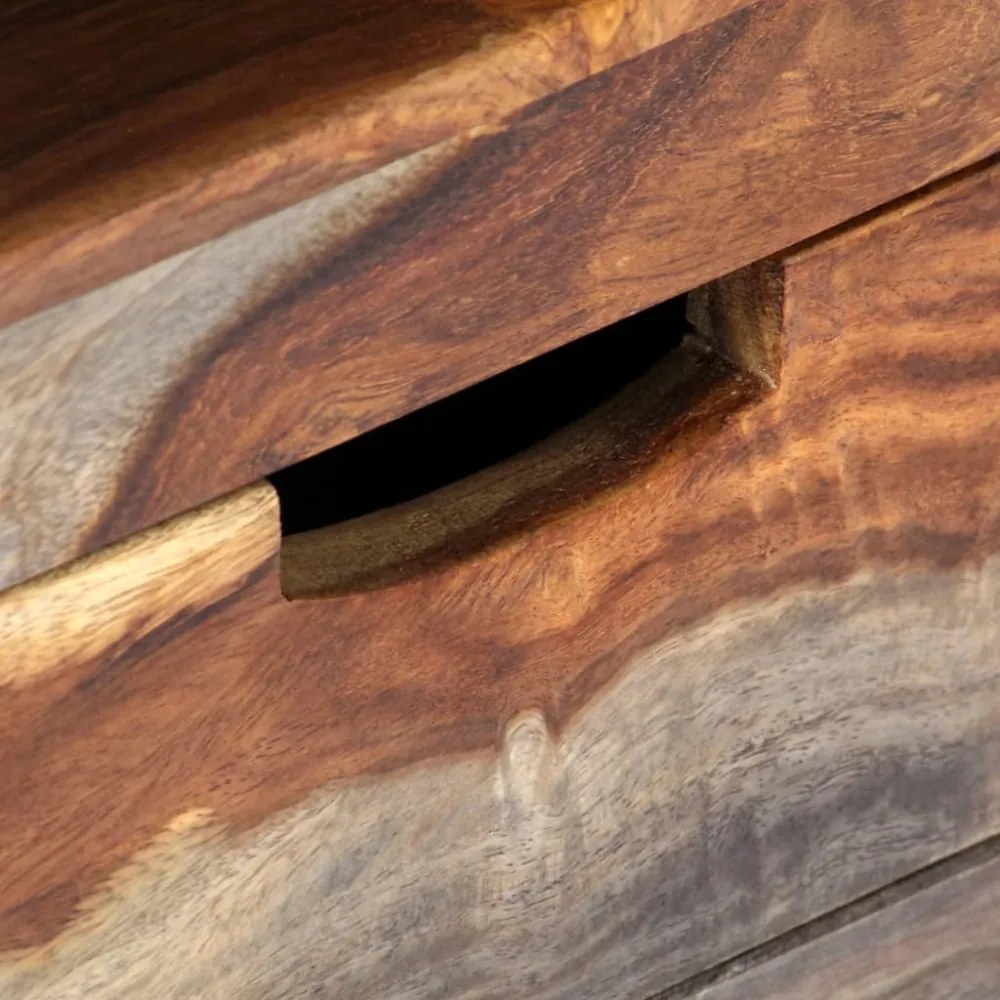 tömör akácfából TV-szekrény 130 x 30 x 40 cm