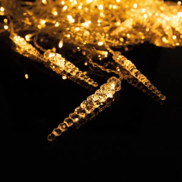 LED karácsonyi kültéri fényfüggöny 180 LED 3,5x0,7 m IP44 meleg fehér