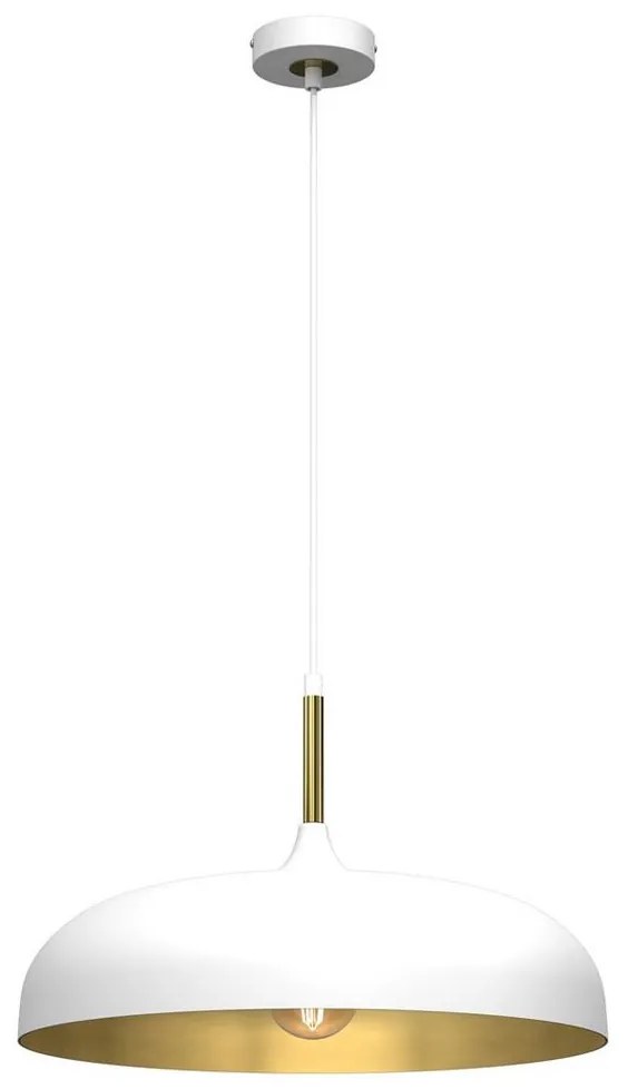 Milagro Csillár zsinóron LINCOLN 1xE27/60W/230V á. 45 cm fehér MI1796