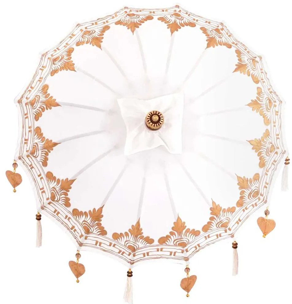 Balinéz Napernyő 260 Krém 95-100 cm Pamut és tömör fa