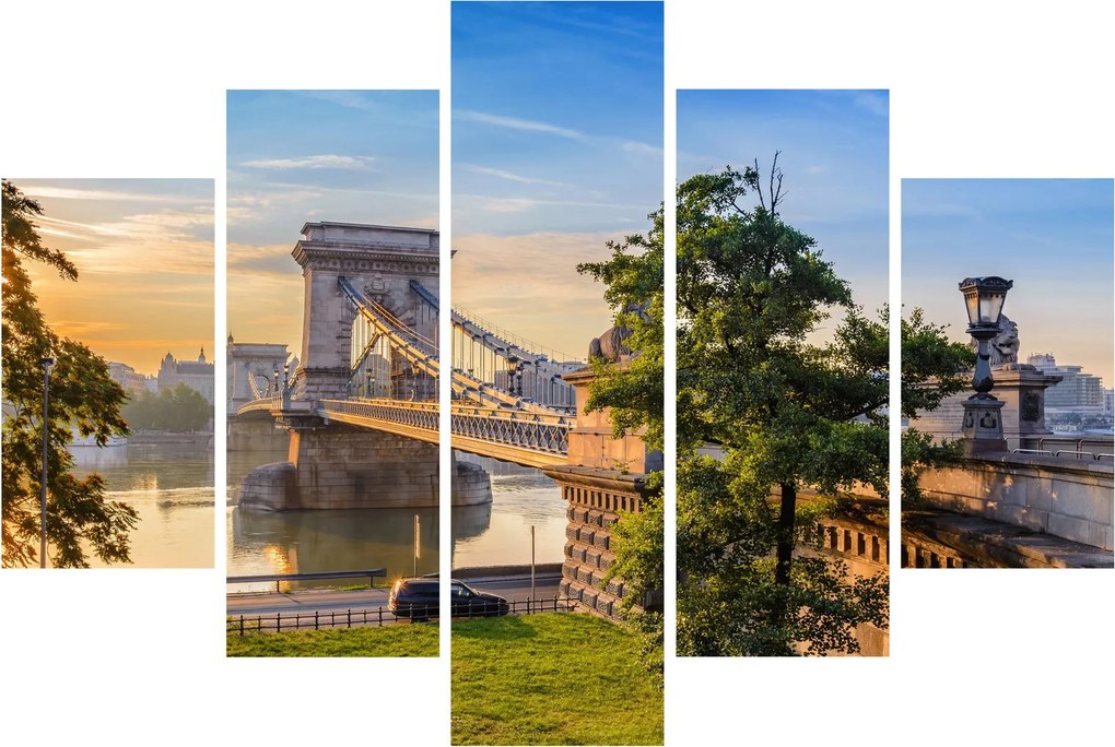 Kép - Híd a folyón, Budapest, Magyarország (150x105 cm)