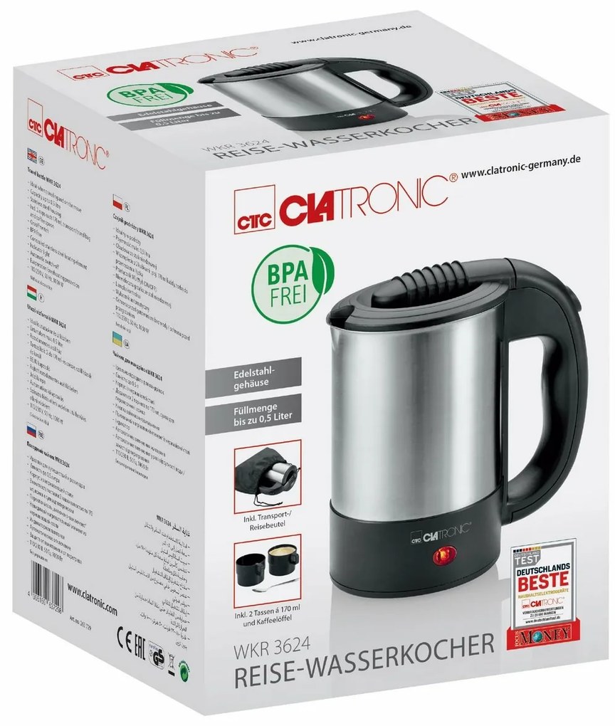 Clatronic WKR 3624 utazó vízforraló 0,5 l