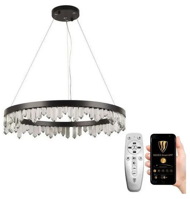NEDES LED Dimmelhető kristály csillár zsinóron LED/40W/230V + távirányítás ND3594