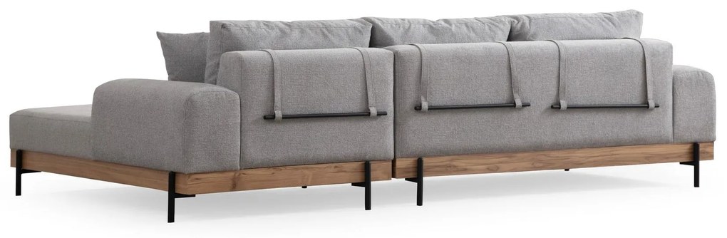 Sarokkanapé Etorella (J) (szürke + tölgy). 1106830