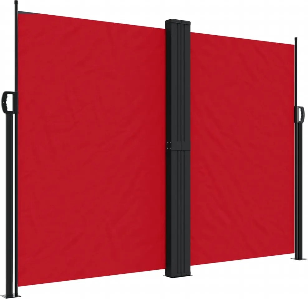 vidaXL piros behúzható oldalsó napellenző 180 x 1200 cm