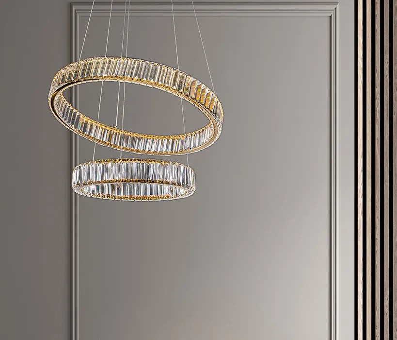 NOVA LUCE 9333077 AURELIA Kristály Függesztett Lámpa LED IP20