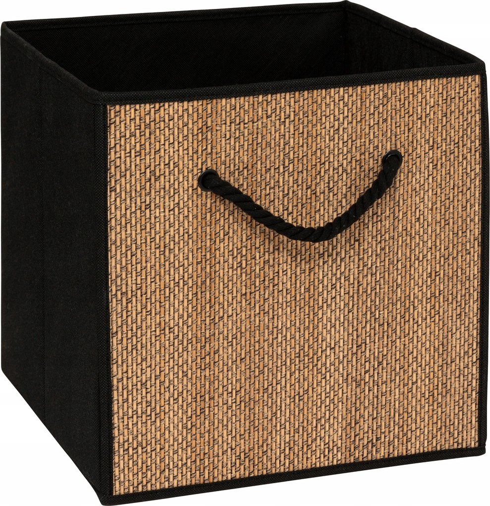 Textil Tároló Doboz Poliészter Fogantyúval 31X31X31 CM Fekete Szín