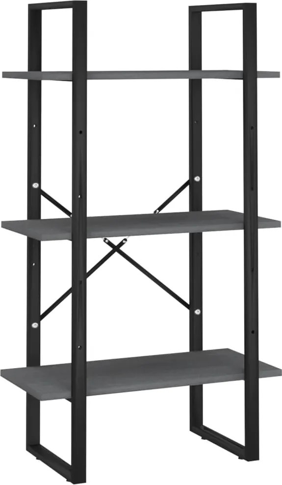 vidaXL szürke tömör fenyőfa tárolópolc 60 x 30 x 105 cm