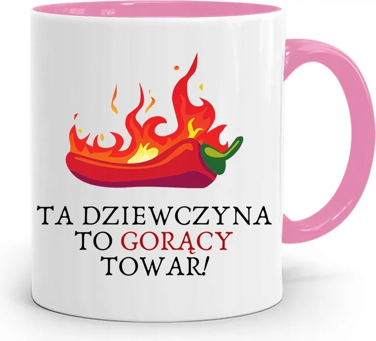 Rózsaszín Bögre A Feleség Barátnőjének Forró Áru, fényképes nyomtatással