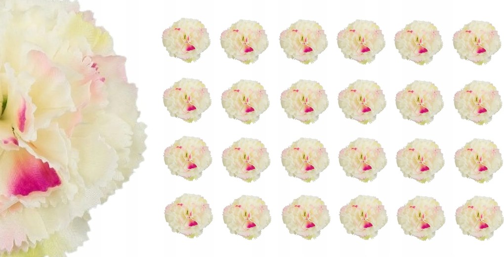 24x Virág Mesterséges Szegfű Termék nád kompozíció Mesterséges szegfű