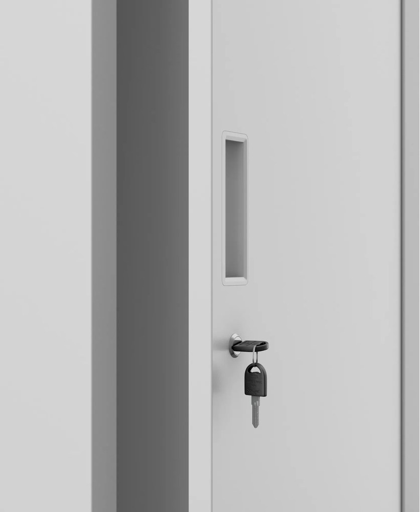 Fém BHP munkaszekrény szürke: KACPER 1 Plus