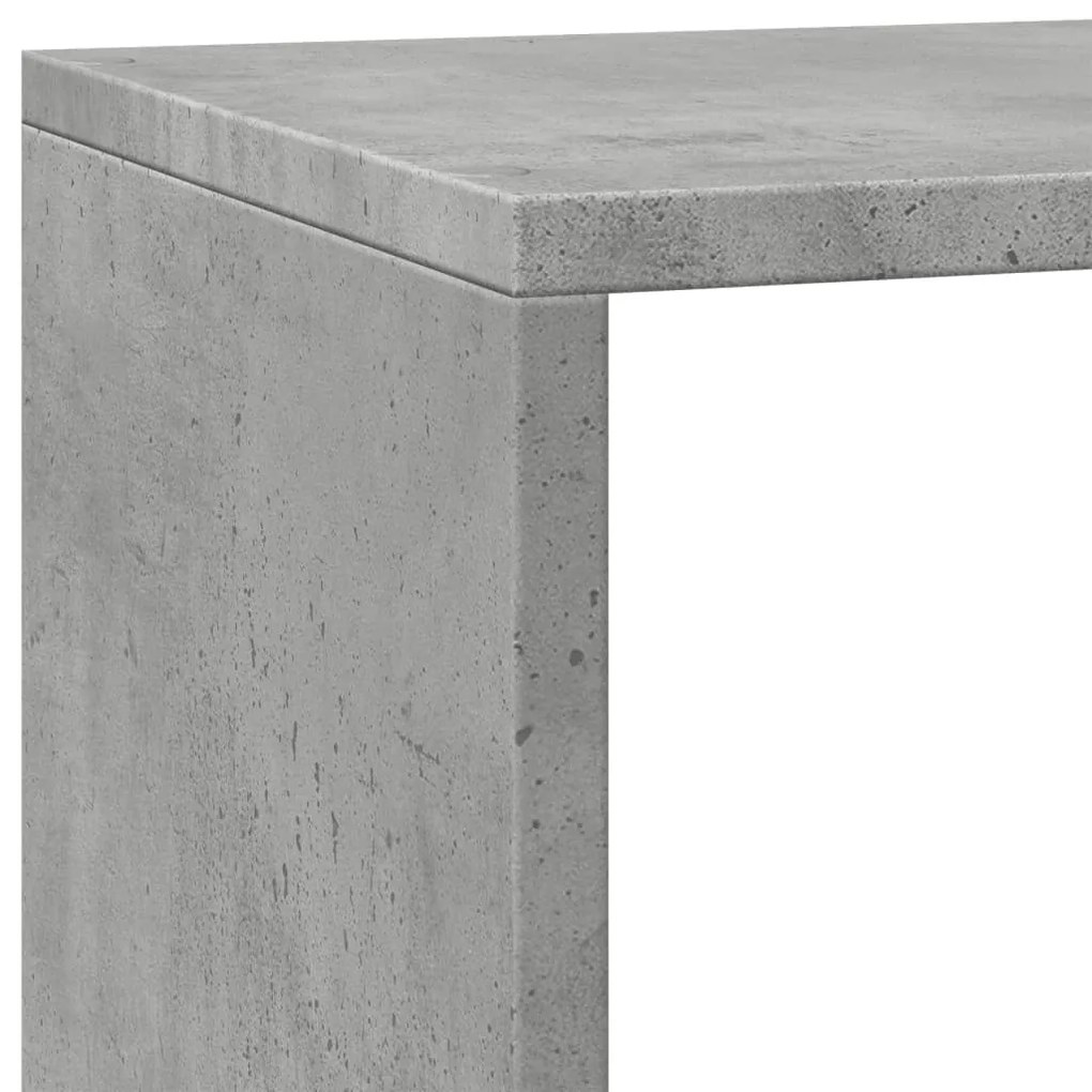 3 szintes betonszürke szerelt fa könyvespolc 137,5x29x103,5 cm