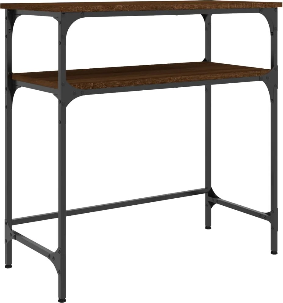 vidaXL barna tölgyszínű szerelt fa tálalóasztal 75x35,5x75 cm
