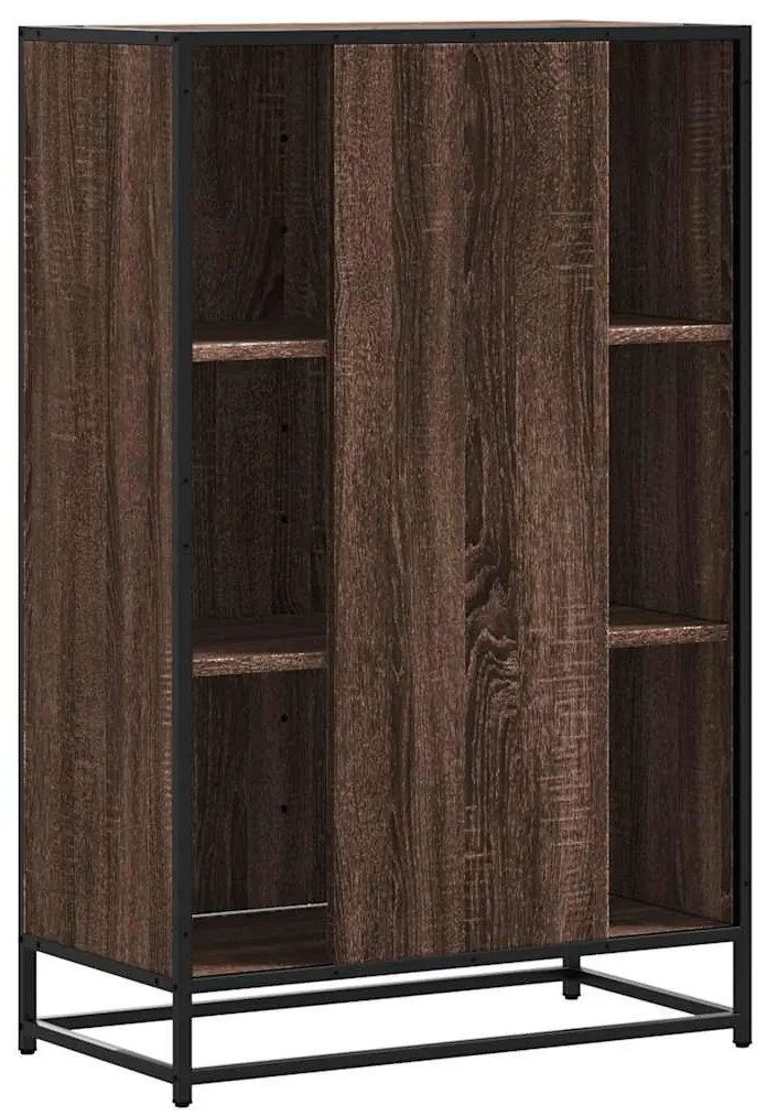 Magastábla barna tölgy 68x35x106,5 cm műanyag fa és fém