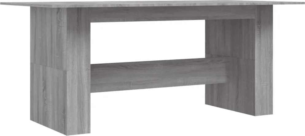 vidaXL szürke sonoma színű szerelt fa étkezőasztal 180 x 90 x 76 cm