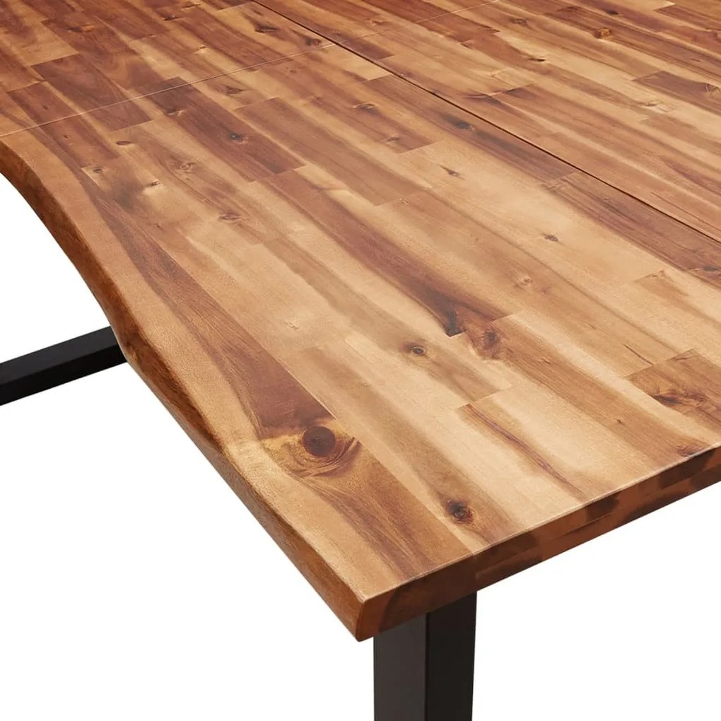 tömör akácfa étkezőasztal természetes éllel 180 x 90 x 75 cm