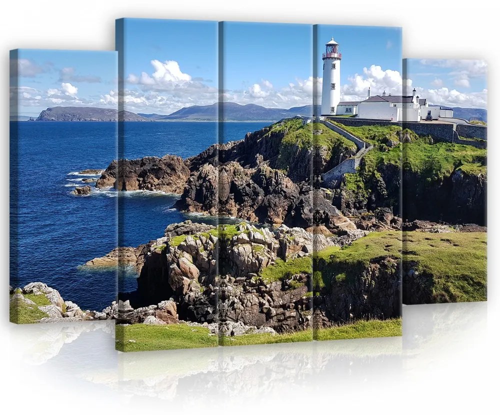 Vászonkép, 5 darabos Világítótorony 150x100 cm méretben