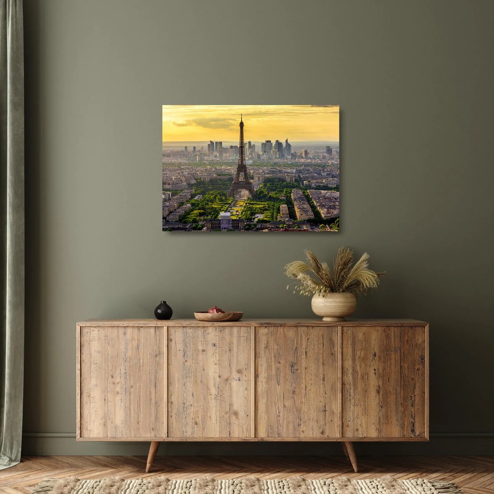 Üveg kép - Párizsi panoráma (70x50 cm)