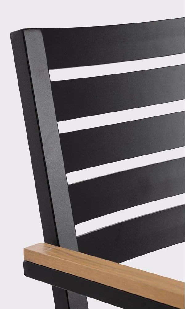 Antracitszürke fém kerti szék Henna – Bizzotto