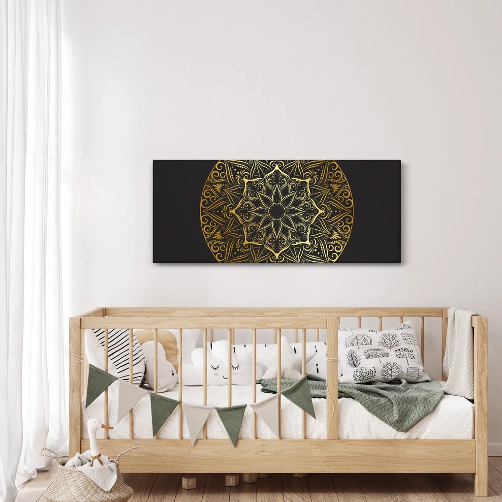 Az arany absztrakció képe (120x50 cm)