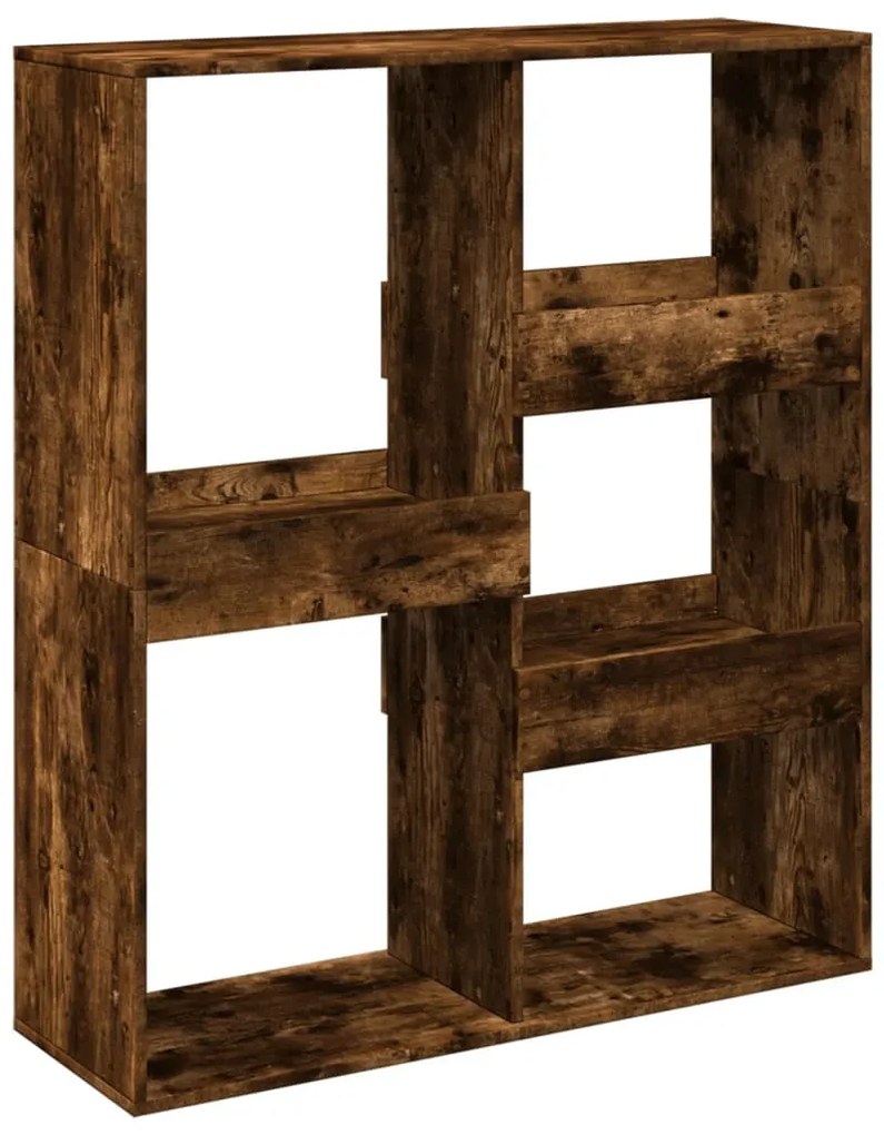 füstös tölgy színű térelválasztó könyvszekrény 100x33x115 cm