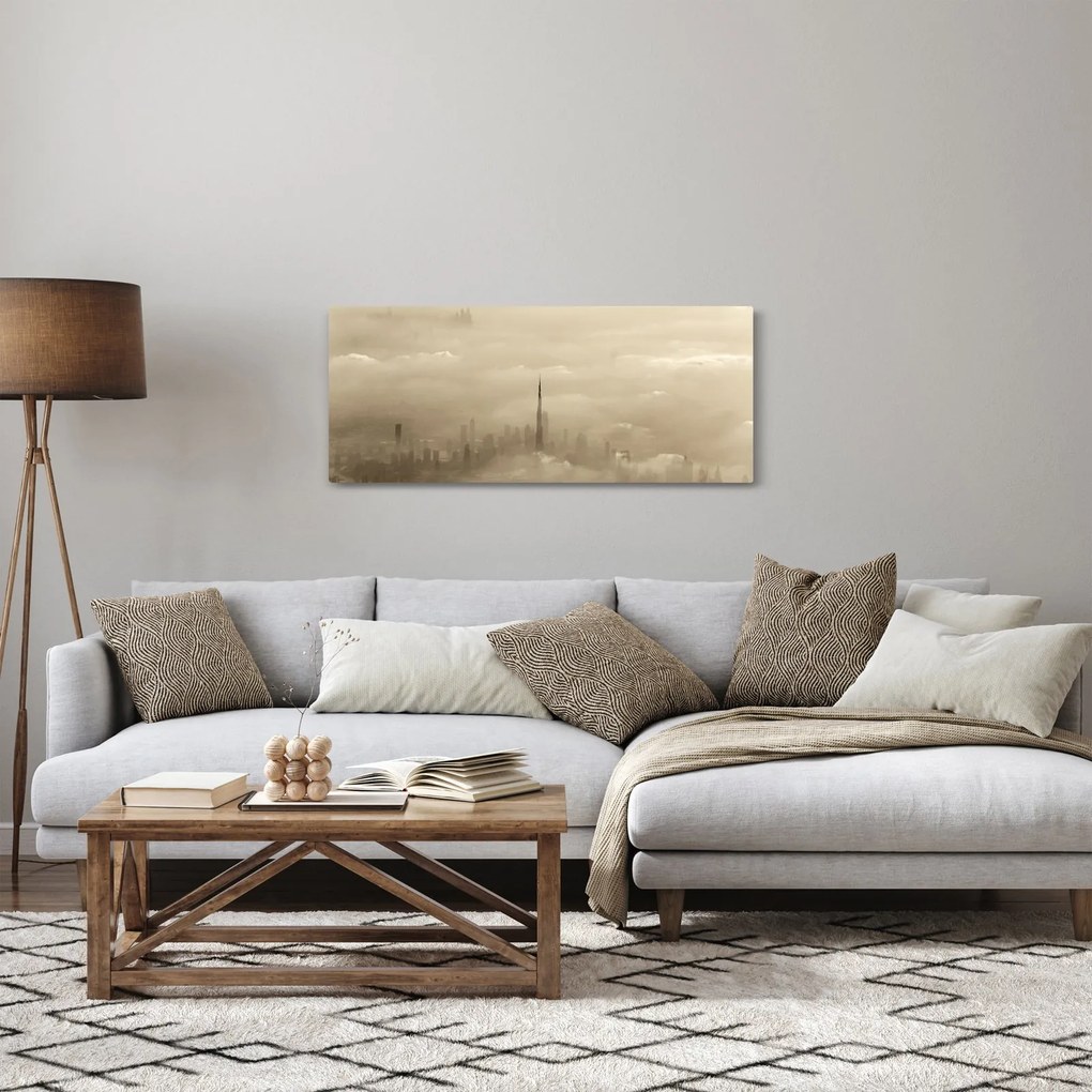 Egy város képe a felhőkben (120x50 cm)