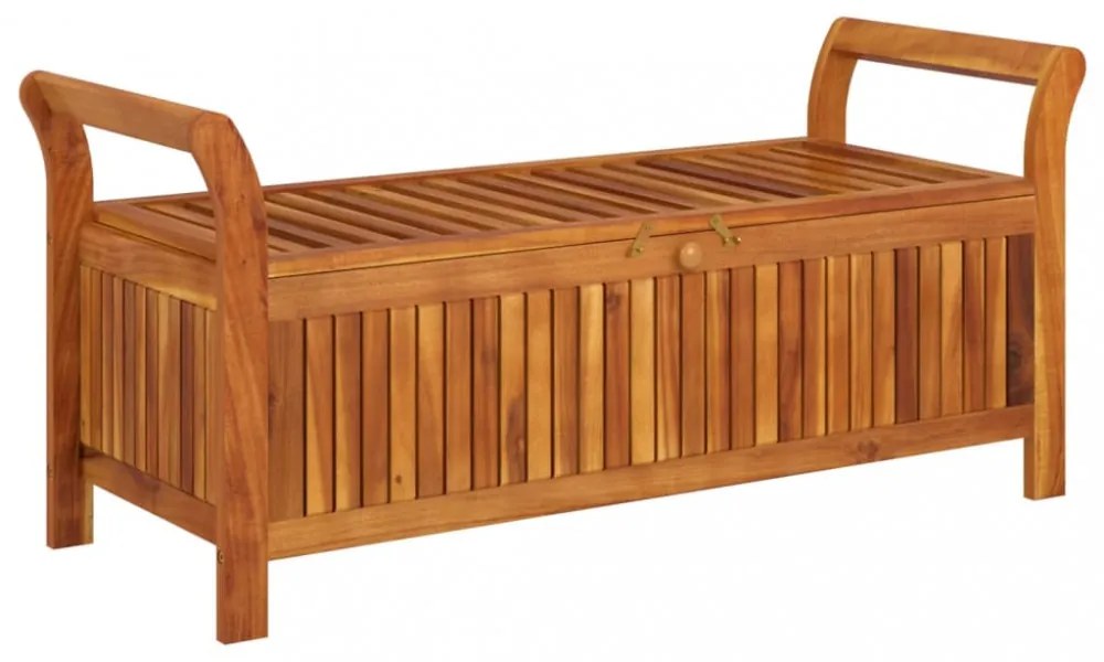 tömör akácfa tárolópad párnával 126 cm