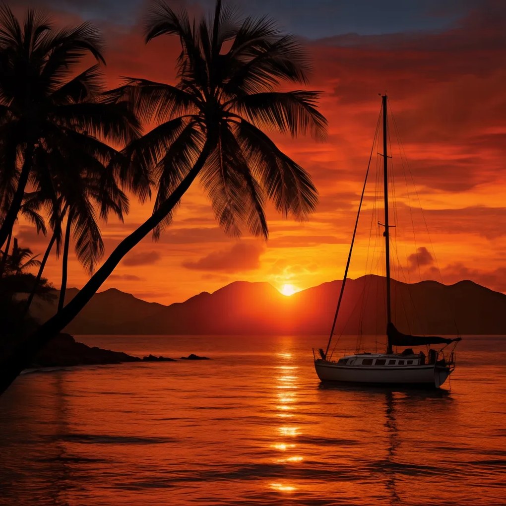 Poszter 80x80cm Trópusi Nyugat