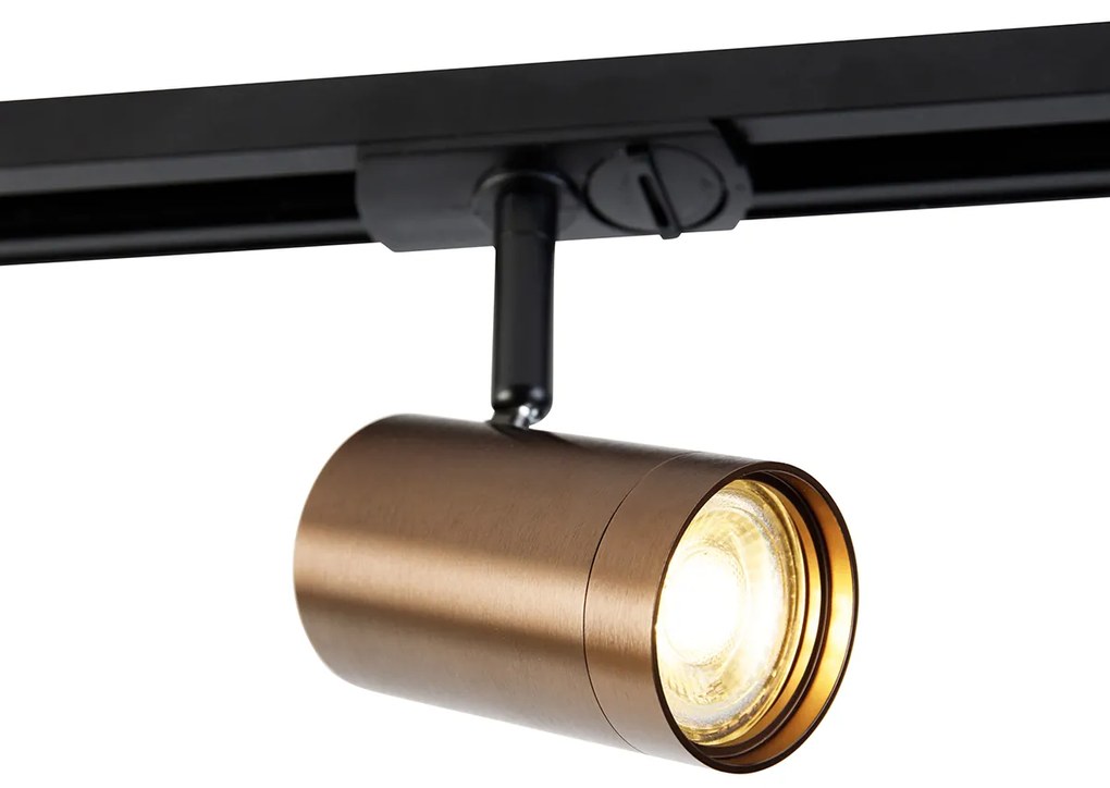 Modern, 1 fázisú sínspotlámpa sötét bronz - Iconic Jeana